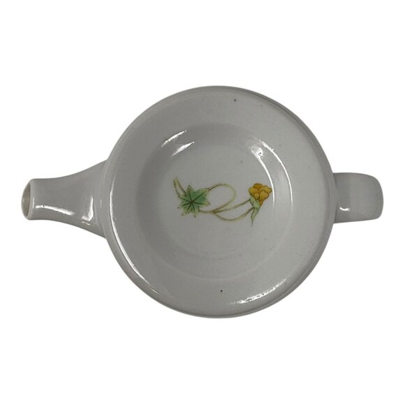 Toscany Meredith Fine China Teapot With Lid Yellow Flower Green Leaf Tea Pot - Picture 8 of 8